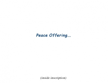 Peace Offering inscription